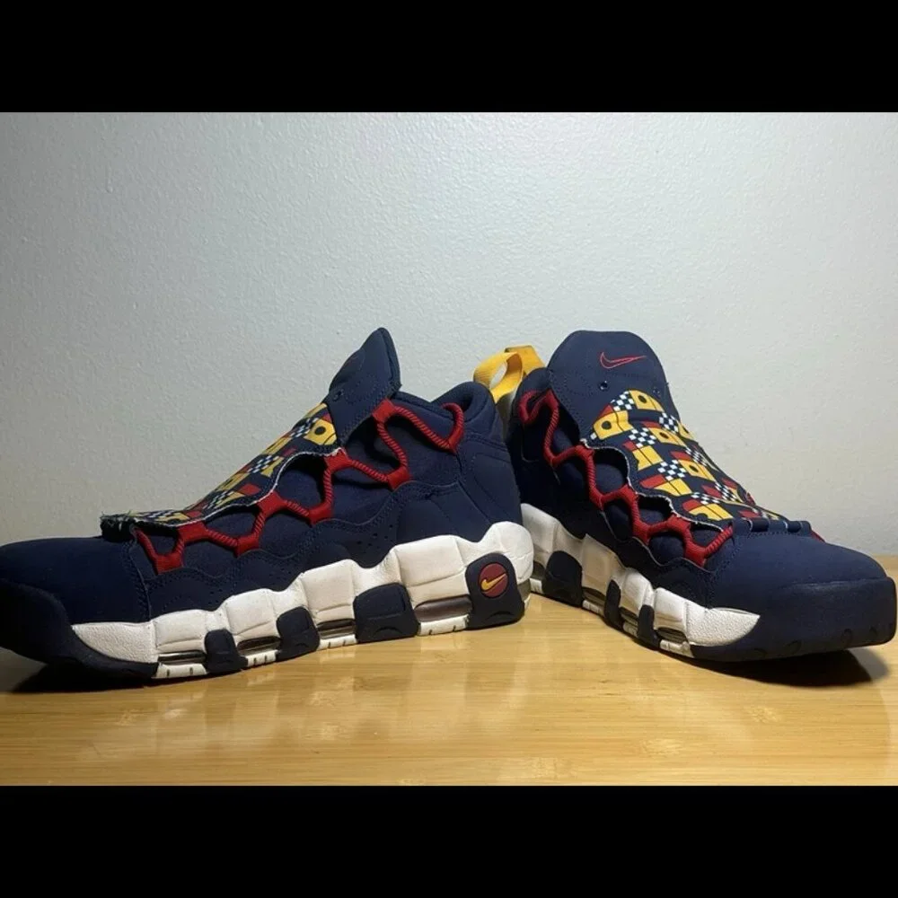 Size 12 - Nike Air More Money Nautical Redux‎ AR5396-400 Midnight Navy Men's